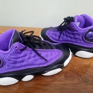 Jordan Purple and Black High-Top Sneakers